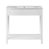 Modway Altura 36" MDF Ceramic and Particleboard Bathroom Vanity in White - 4 of 4