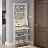 HDZNVF White Color Shoe Cabinet With 3 Doors 2 Drawers With Hanger, Large Space For Storage - 2 of 4