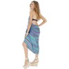 LA LEELA Women's Coverups Bikini Sarong Wraps One Size Multicolor Tie Dye - 3 of 4