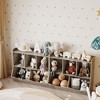 Stylish Wooden Toy Shelf, Toy Storage and Organization Shelf, Double-Layer Children's Bookshelf, - 3 of 4
