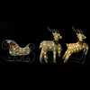 Reindeer And Sleigh Christmas Decoration Set of 4 Gold Mesh, Metal - 4 of 4