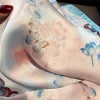 Anna-Kaci Women's Satin Square Scarf with Butterfly and Floral Print Lightweight Silky Neck Head or Bag Accessory - 4 of 4