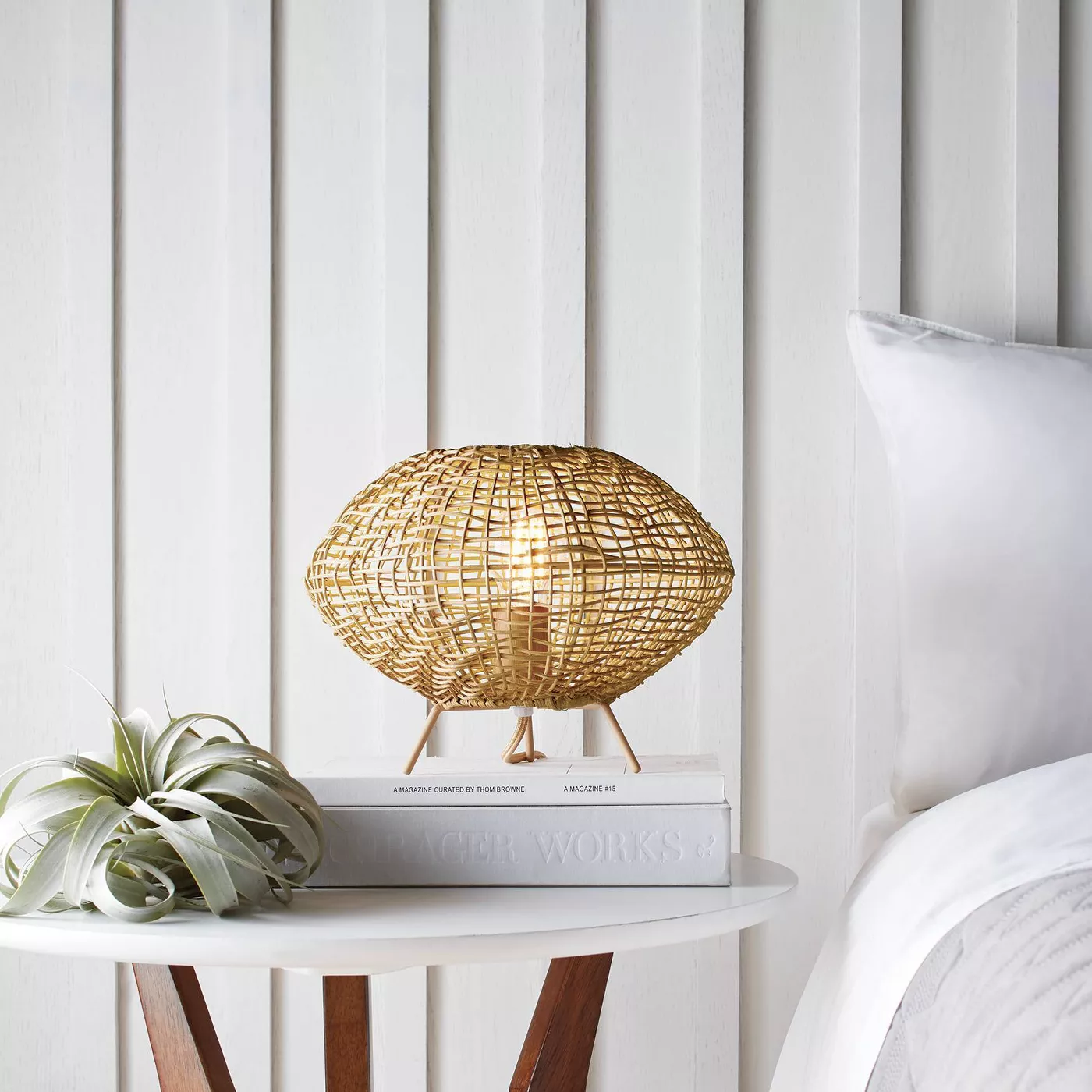 Natural Woven Oblong Table Lamp (Includes Energy Efficient Light Bulb) + Leanne Ford  - Project 62