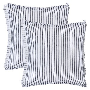 REGALWOVEN Striped Boho Throw Pillow Cover with Tassels Fringe for Home Decoration 2 Pcs - 1 of 4