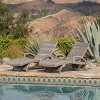 Okak HDPE Reclining Patio Chaise Lounge for Outdoor Use,Ergonomics Outdoor Long Chiase Rattan Poolside Chair for Deck,Backyard&Pool,Gray - 3 of 4