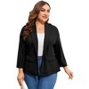 Coolmee Women's Plus Size Blazers Casual Open Front Work Office Jackets Blazer with Pockets - 2 of 4