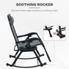 TIRAMISUBEST 2-Pack Zero Gravity Rocking Chairs, Foldable Outdoor Lounge Recliners with Pillow, Cup Holder & Phone Pocket, Gray - 4 of 4