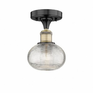 Ithaca - 1 Light Semi-Flush Mount In Industrial Style-7.13 Inches Tall and 6 Inches Wide - 1 of 1