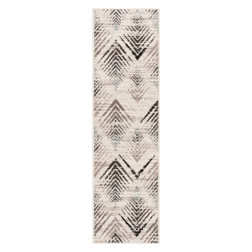 2'3inx8' Brenda Geometric Loomed Accent Rug Cream/Beige - Safavieh