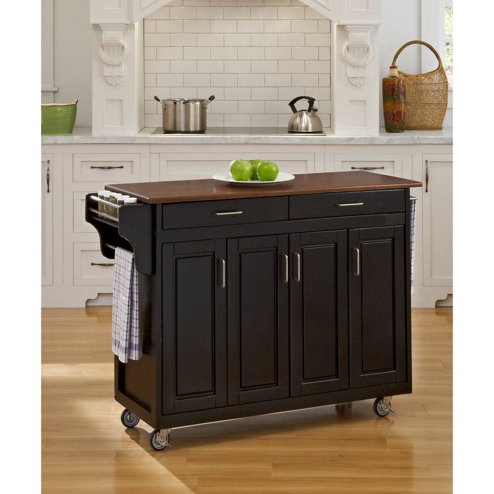 Kitchen Carts And Islands with Wood Top /Red - Home Styles