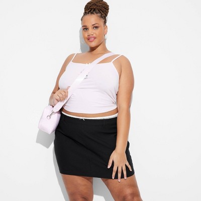 Women's Peek-A-Boo Lace Mini Skirt - Wild Fable™