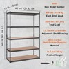 YONWAY 5-Tier Adjustable Storage Shelving Unit Detachable Into Two Separate Storage Racks With 16 Rubber Feet For Pantry,18" D x 48" W x 72" H - 3 of 4