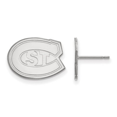Black Bow Jewelry 10k White Gold St. Cloud State Huskies NCAA Post Earrings