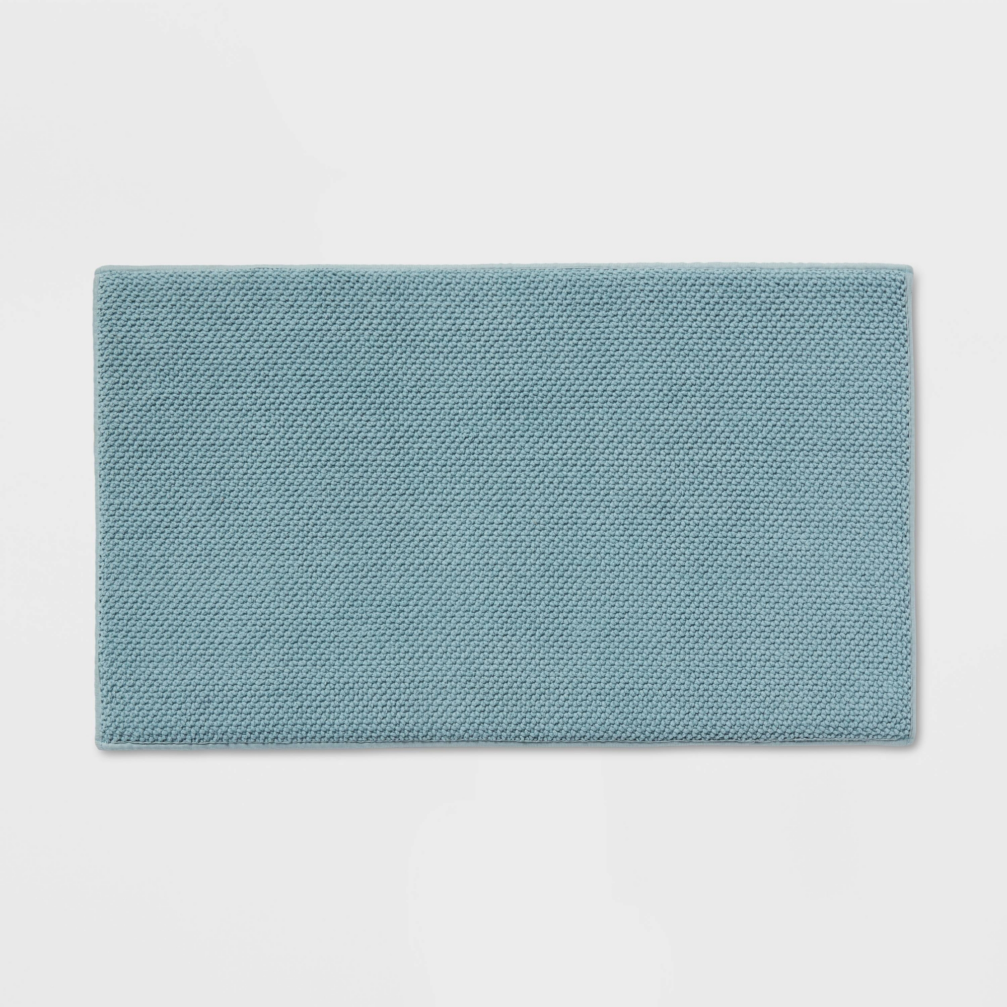 20"x34" Performance Plus Cotton Memory Foam Bath Rug Aqua - Threshold™