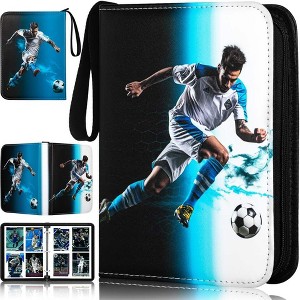 Link Trading Card 3 Ring Zipper Binder - Includes 50 4 Pocket Sheets (400  Cards) - Great For Home & Travel (Soccer) : Target