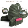 Nestl Reading Pillow for Bed with Fleece Blanket, Standard Bed Pillows for Sitting Up in Bed, Bed Rest Pillow - 3 of 4