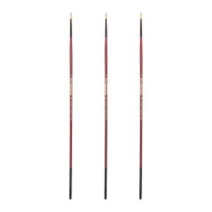 Creative Mark Ebony Splendor Short-Handled Synthetic Sable Paint Brush, Rounds, Pack of 3, Teijin Multi-Filament Hair, Handcrafted Synthetic Paint - 1 of 4