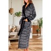 ADR Plush Fleece Robe for Women, Long Hooded Bathrobe with Hood, Plus Size - 3 of 3