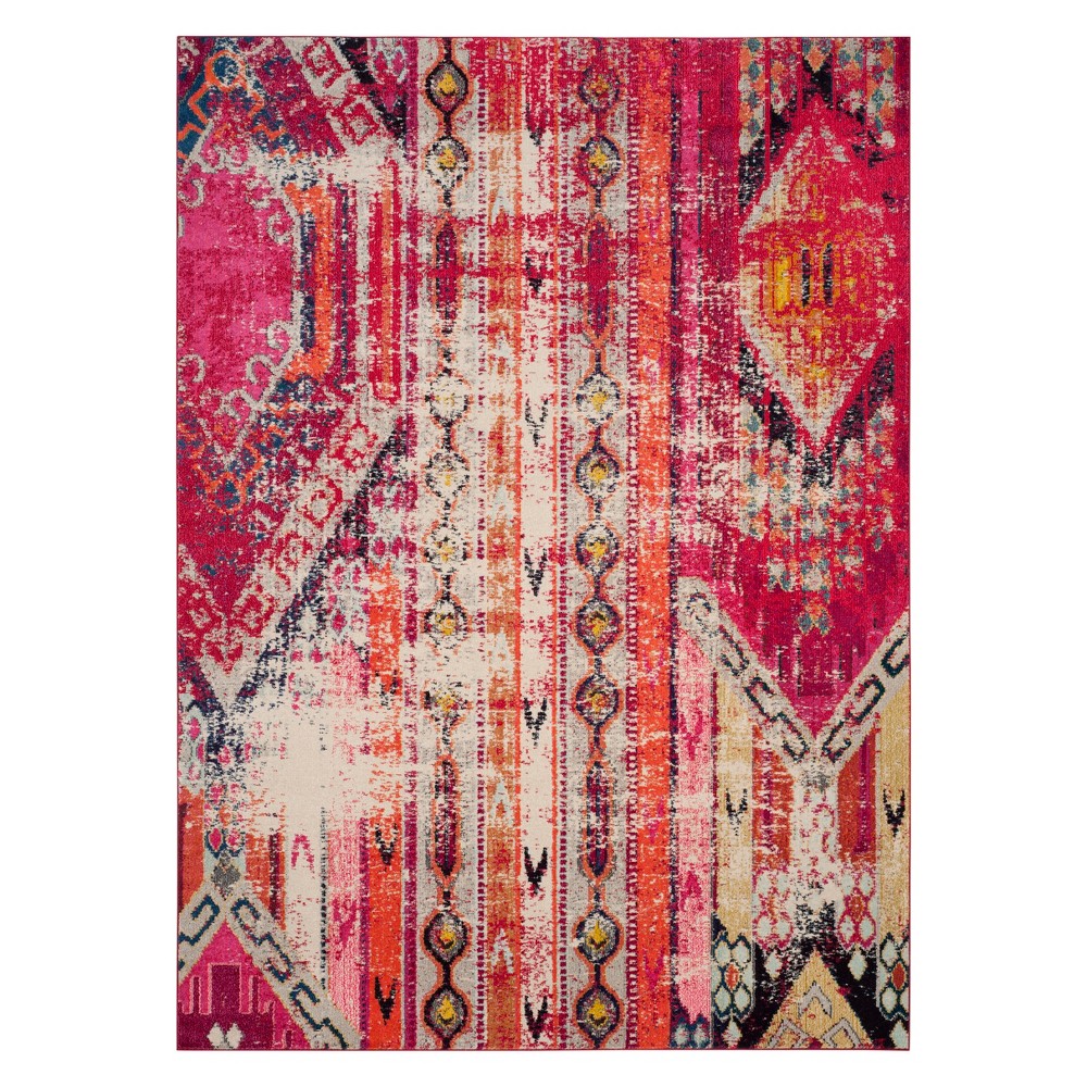 9'x12' Geometric Design Area Rug Magenta - Safavieh