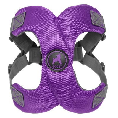 Gooby Escape Free Memory Foam Harness for Small Dogs, Purple, Large