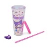 Silver Buffalo Sanrio Kuromi Iridescent 24-Ounce Carnival Cup With Lid and Straw Topper Charm - 3 of 4