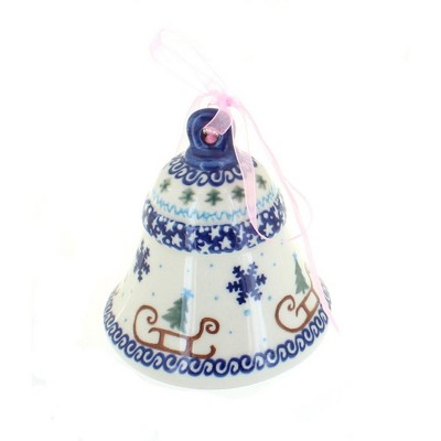 Blue Rose Polish Pottery Noel Nights Large Bell