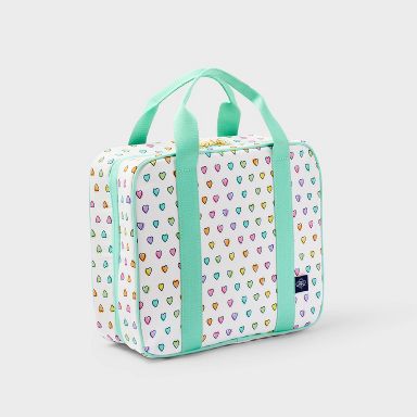 Disco Hearts Wave Hanging Toiletry Bag White/Teal - Roller Rabbit x Target