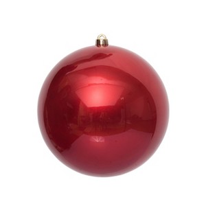 Season's Designs Christmas Tree 10" Red Candy Shatterproof Seamless Ornament. - 1 of 1