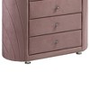 43" Salonia Decorative Storage Drawer Pink Velvet - Acme Furniture: Upholstered, 5-Drawer Chest, No Assembly Required - 3 of 4