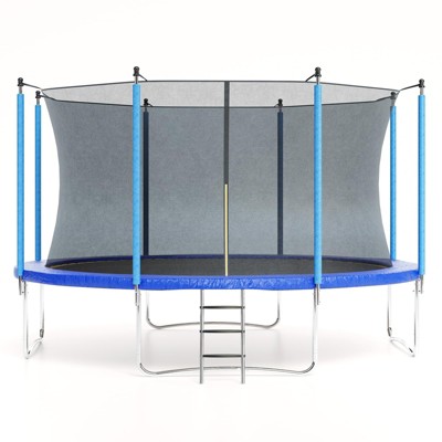 10FT 12FT 14FT 16FT Trampoline with Safety Enclosure & Ladder - Recreational Trampolines for Kids/Adults, ASTM Certified Outdoor Bounce