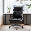 Office Desk Chair, Leather Executive Chair with Adjustable Lumbar Support, Task Chair for Home - 2 of 4