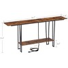 VECELO Couch Side & Console Table with 2 Outlets, 2 USB Ports and Extra Long 9.8 Feet Power Code, Sofa Behind - 3 of 4
