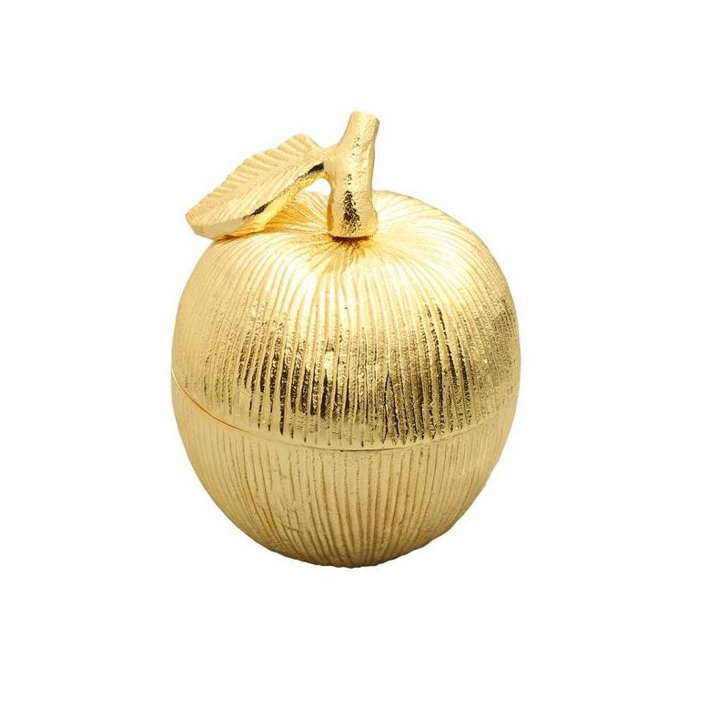 Classic Touch Gold Apple Shaped Honey Jar with Spoon - 2.5"D x 4.75"H, 1 of 4