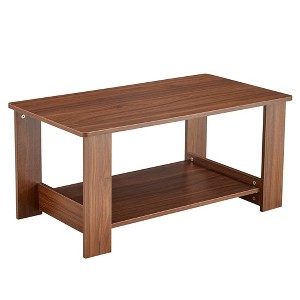 NicBex 2-Tier Rectangle Coffee Table Center Dining Table with Open Shelf for Living Room - 1 of 4