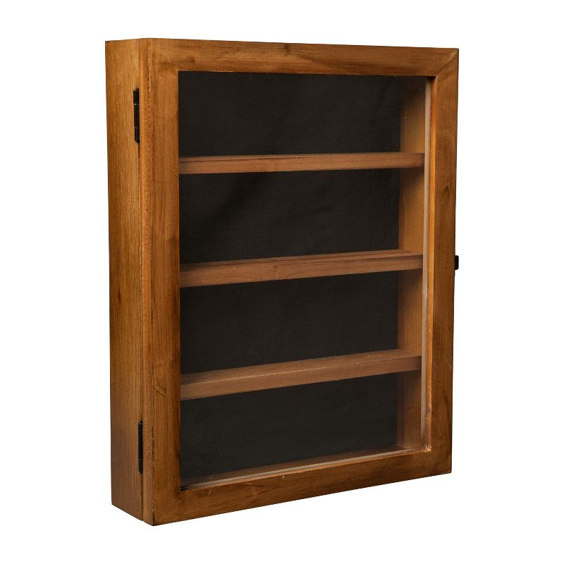 Emma and Oliver Solid Pine Medals Display Case with Channel Grooved Removable Shelves, 1 of 15