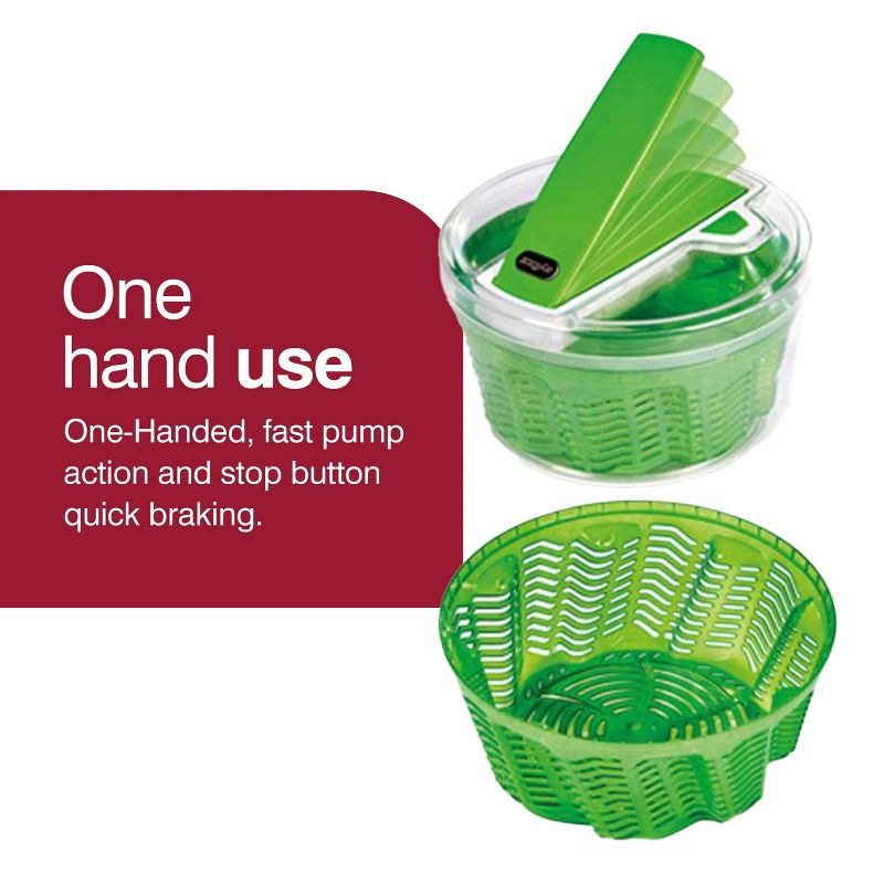 Zyliss Swift Dry Salad Spinner Large - Green, Large, 3 of 8