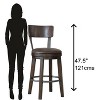 Howard Miller 697040 Howard Miller Bev Trolley Bar Stool 697040 Rustic Hardwood - image 3 of 3