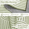 Large Washable Area Rug Modern Abstract Striped Carpet for Living Room Bedroom Dining Room Office, Non-Slip Low-Pile Easy Care - 3 of 4