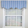 RLF Home 100% Cotton Freya Stripe Regal  Fully lined Windows Rod Pocket Valance 50" x 17"  Blue - 2 of 4