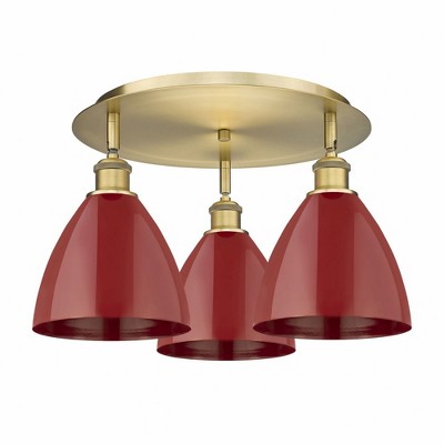 Ballston Dome - 3 Light Flush Mount In Industrial Style-10 Inches Tall and 19.25 Inches Wide