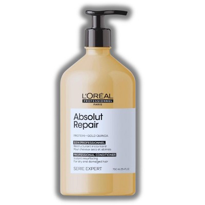 L'Oreal Professionnel Absolut Repair Conditioner (25.4 oz XL Size)  | Protein Hair Treatment | Repairs & Hydrates Dry Damaged Hair | Loreal Absolute