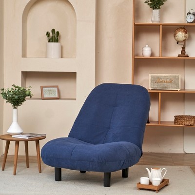 Runesay Modern Blue Lazy Sofa Tatami Balcony Reclining Chair Leisure Sofa