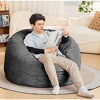 Chic Crate-Bean Bag Recliner Sofa – 4ft Velvet Plush Memory Foam Lounge Chair with Removable Cushion, Adults Multi-Room Lounge - 4 of 4