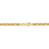 Black Bow Jewelry 4mm, 14k Yellow Gold, Solid Byzantine Chain Bracelet - 3 of 4