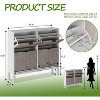 Garvee Shoe Cabinet with 4 Flip Drawers, Wooden Shoe Storage Cabinet, Freestanding Shoe Organizer with Adjustable Shelves for Entryway, Hallway - 2 of 4