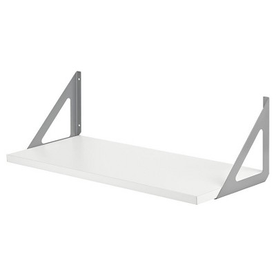 Dolle Lite Shelf Silver TRI Shelf Bracket Set - white