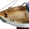 Wooden Shrimp Boat Model 25" - Black & White Finish with Nets and Crates - Handcrafted Fishing Vessel BY Old Modern Handicrafts - 3 of 4