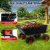 800 Lb Capacity Outdoor Wheelbarrow，Heavy Duty  Utility Dump Wagon Garden Wagon with 10 Inch Wheels,180° Rotating Handle for Yard - 4 of 4