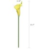 Duovlo 20pcs Calla Lily Bridal Wedding Bouquet Lataex Real Touch Artificial Flower Home Party Decor (Yellow) - 4 of 4