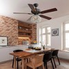 52 inch Chandelier Ceiling Fans with Lights and Remote Control Matte Black 5 Reversible Blades Modern Farmhouse Fandelier Ceiling Fan with 3 Speeds - 3 of 4
